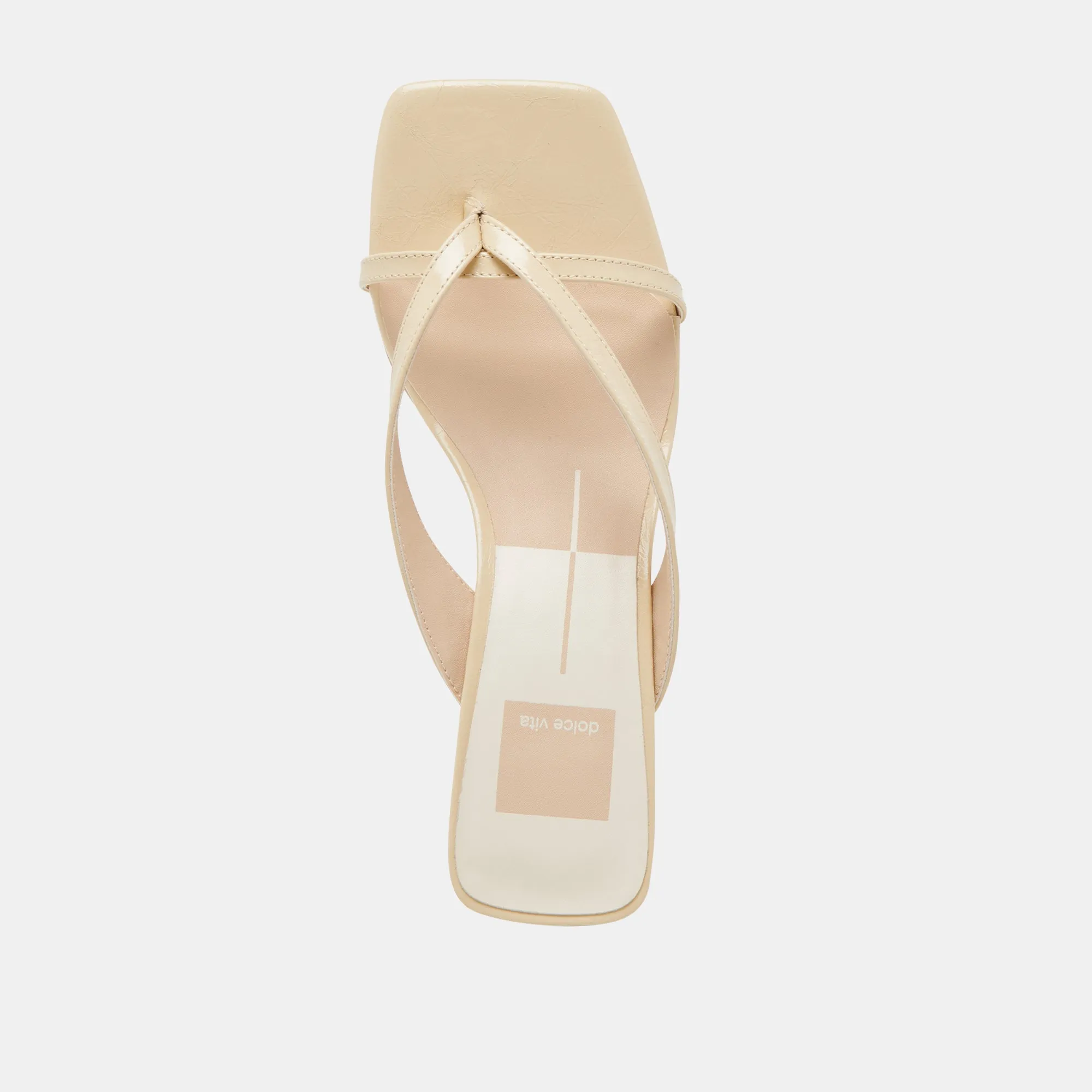 BREVEL WIDE HEELS LIGHT YELLOW LEATHER
