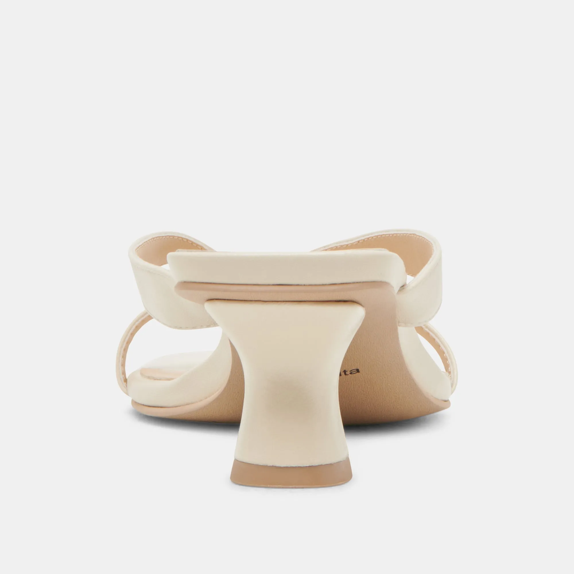 BREVEL WIDE HEELS OFF WHITE LEATHER
