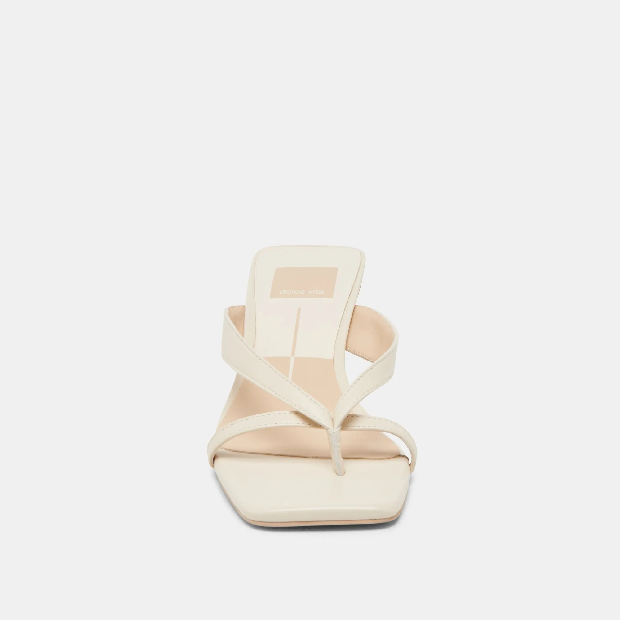 BREVEL WIDE HEELS OFF WHITE LEATHER