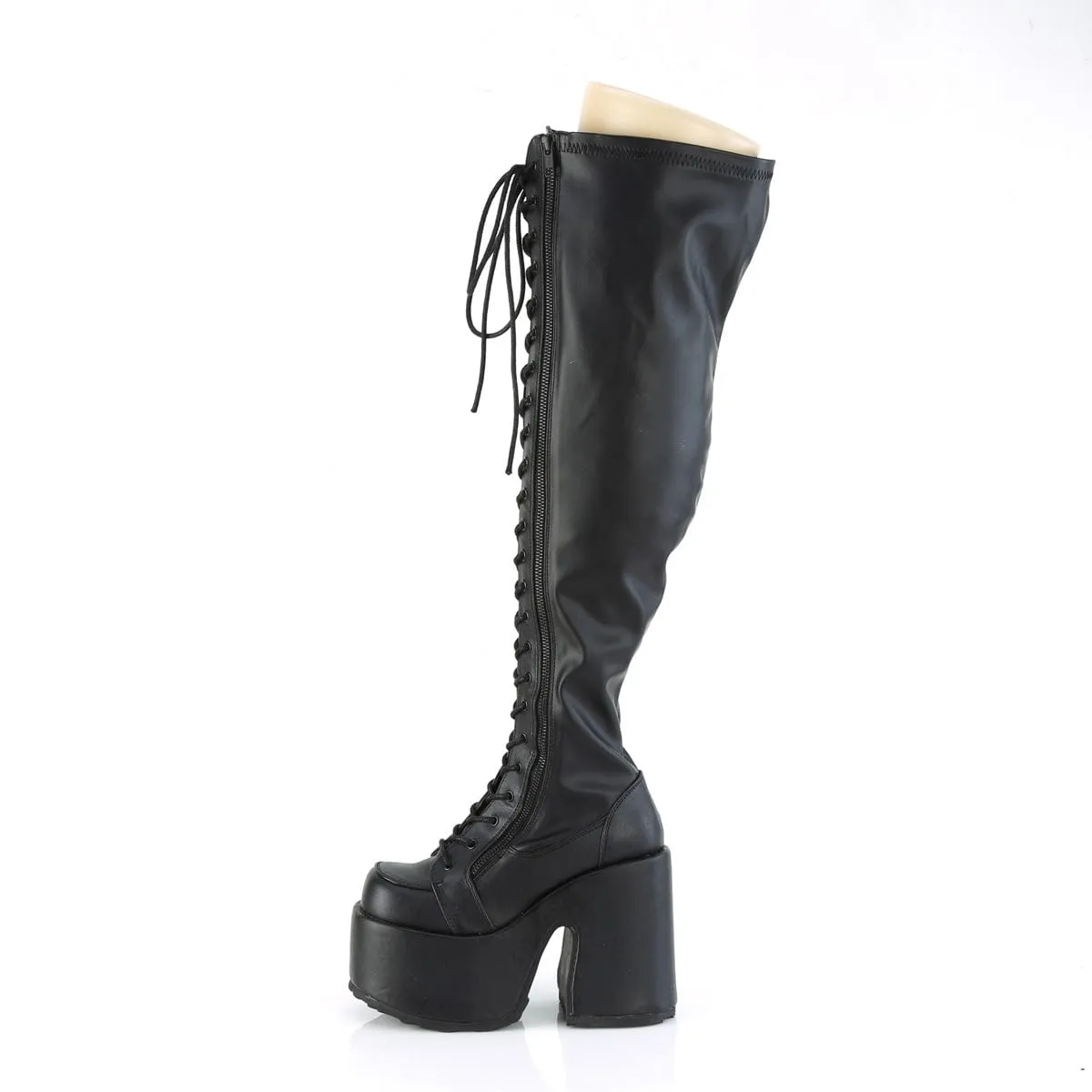 CAMEL-300WC Black Stretch Vegan Leather