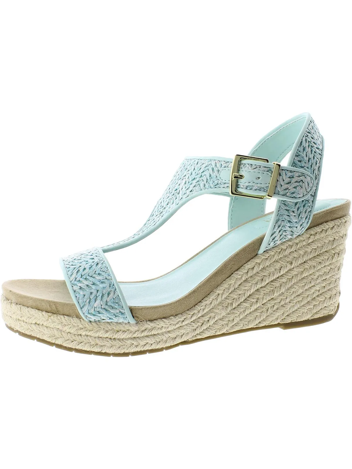 Card Womens Open Toe T-Strap Espadrilles