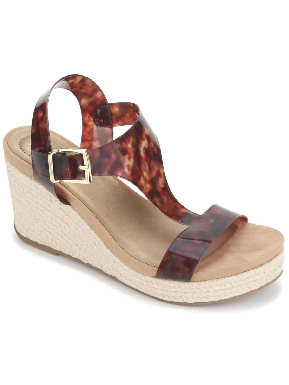 Card Womens Open Toe T-Strap Espadrilles