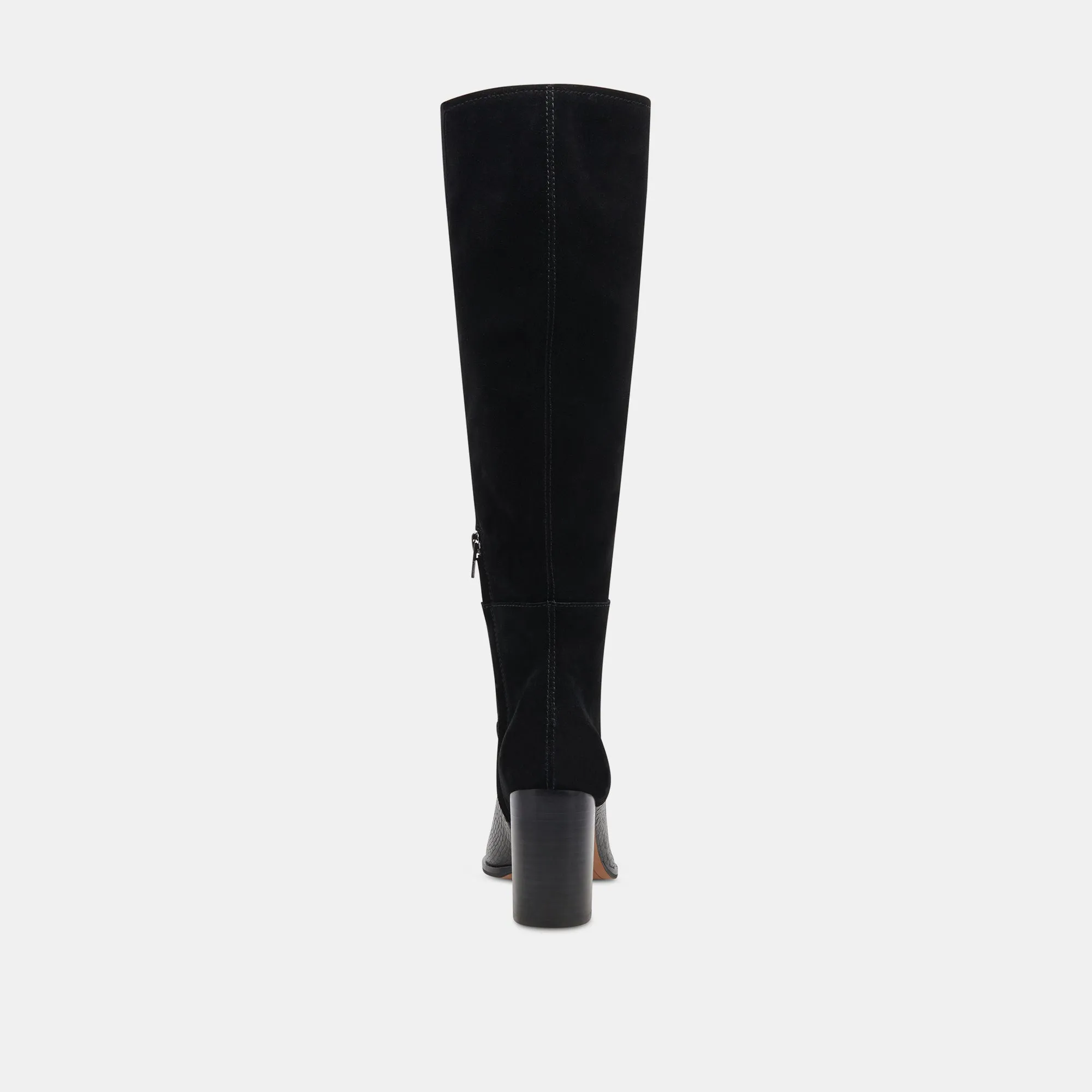 FYNN WIDE CALF BOOTS BLACK MULTI EMBOSSED LEATHER