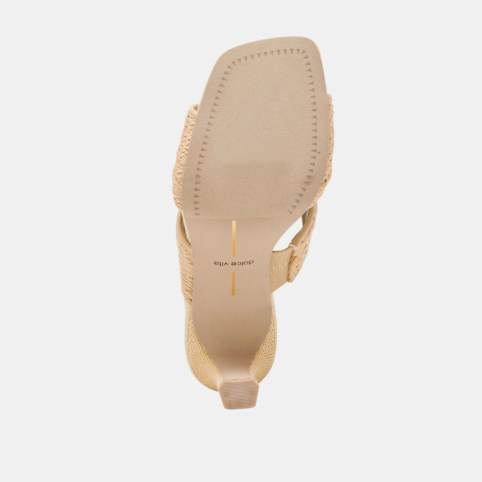 GITEL WIDE HEELS LT NATURAL RAFFIA