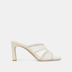 GITEL WIDE HEELS OFF WHITE MESH