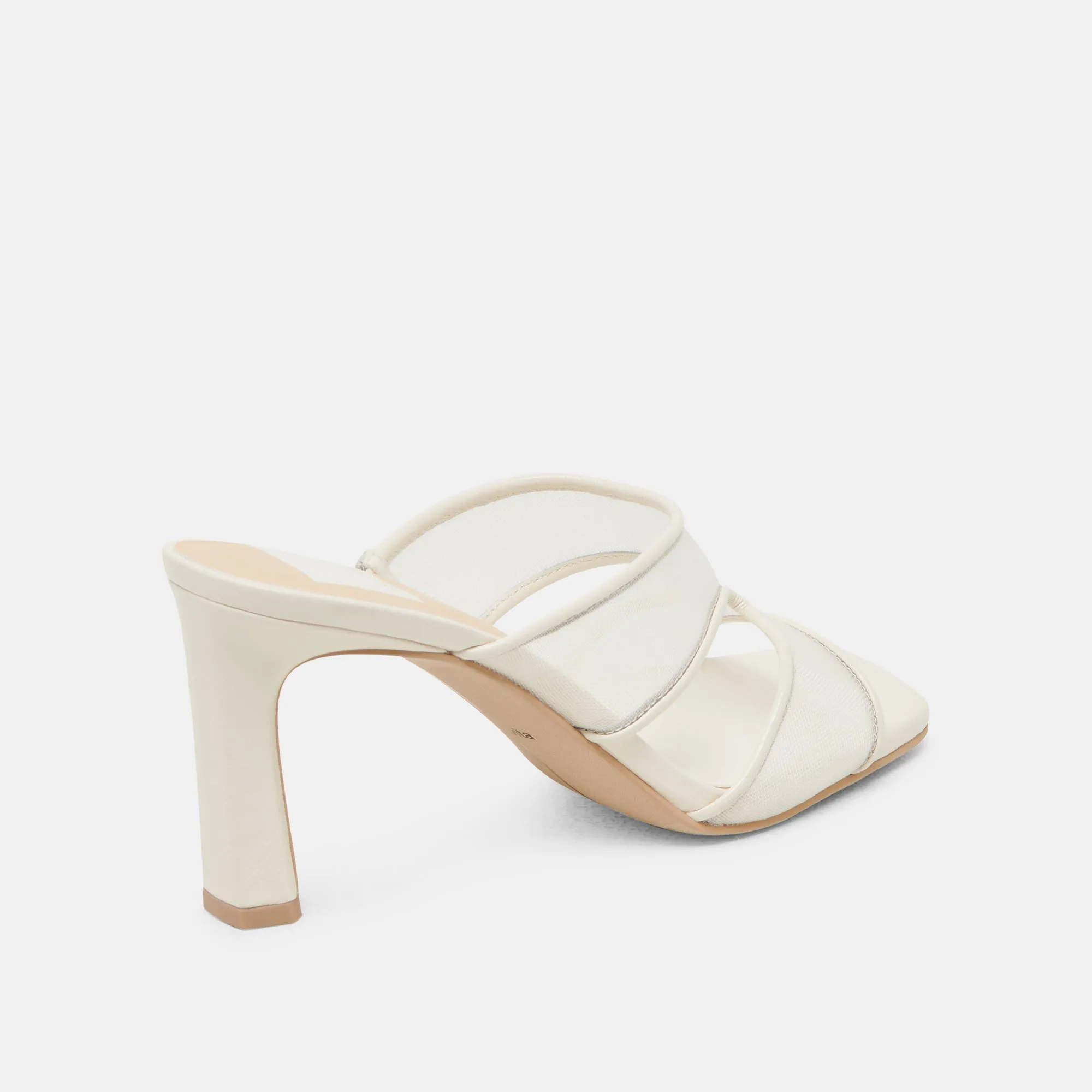 GITEL WIDE HEELS OFF WHITE MESH