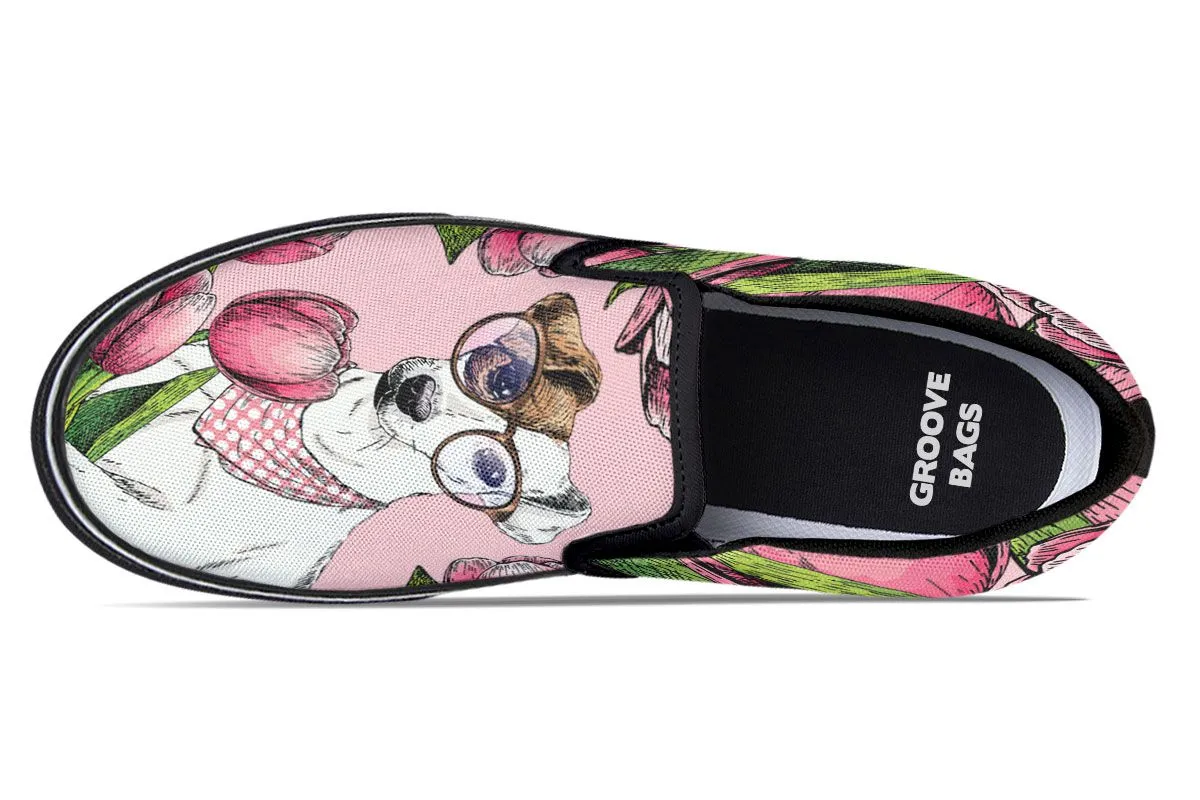 Goofy Jack Russell Terrier Slip-On Shoes