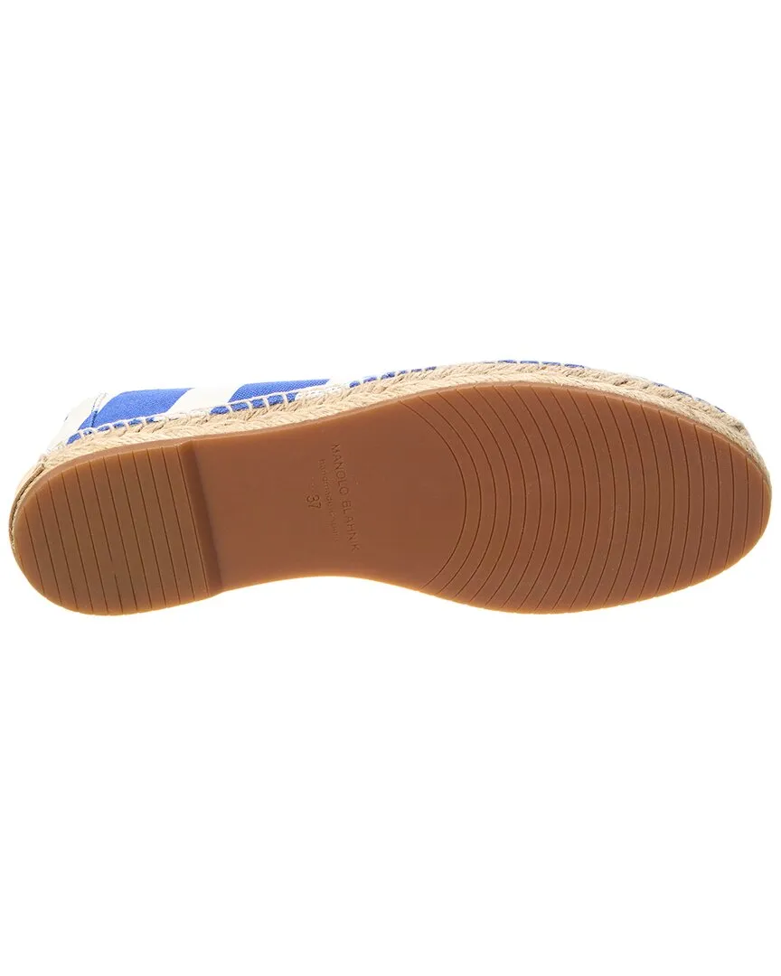 Manolo Blahnik Sombrille Canvas Espadrille