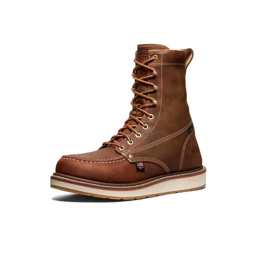 Men's Liberty 8" Waterproof Boot (Soft Toe)  |  Leather Brown/Gum