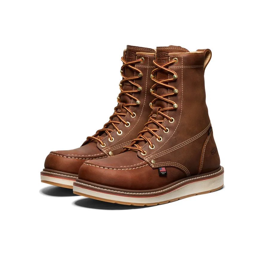 Men's Liberty 8" Waterproof Boot (Soft Toe)  |  Leather Brown/Gum