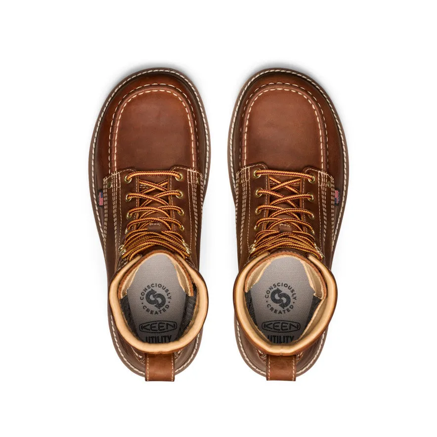 Men's Liberty 8" Waterproof Boot (Soft Toe)  |  Leather Brown/Gum