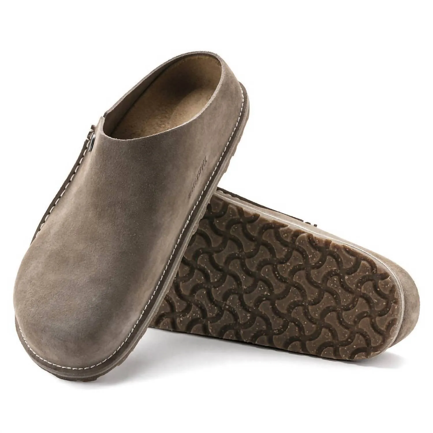 Men's Zermatt Original Footbed Slippers - Narrow Width In Gray Suede