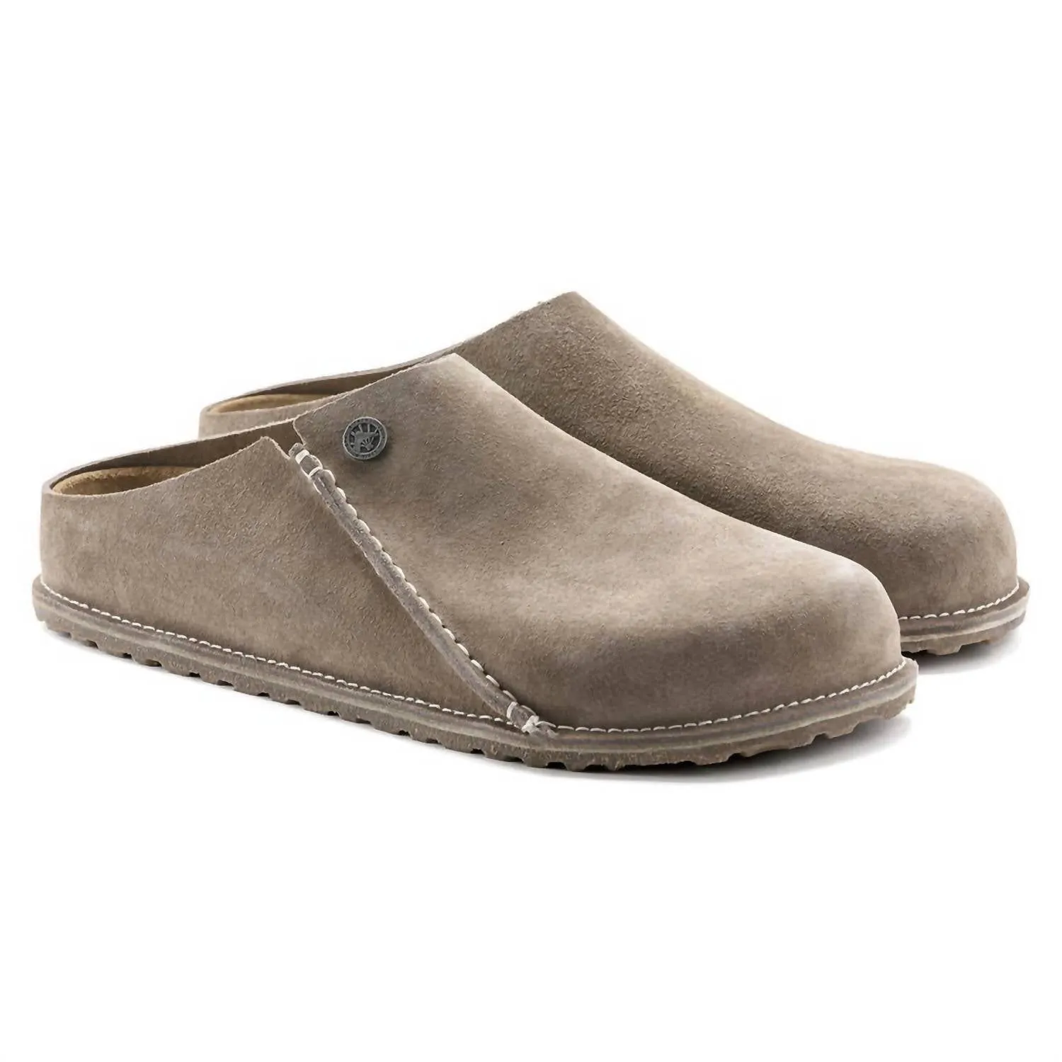 Men's Zermatt Original Footbed Slippers - Narrow Width In Gray Suede
