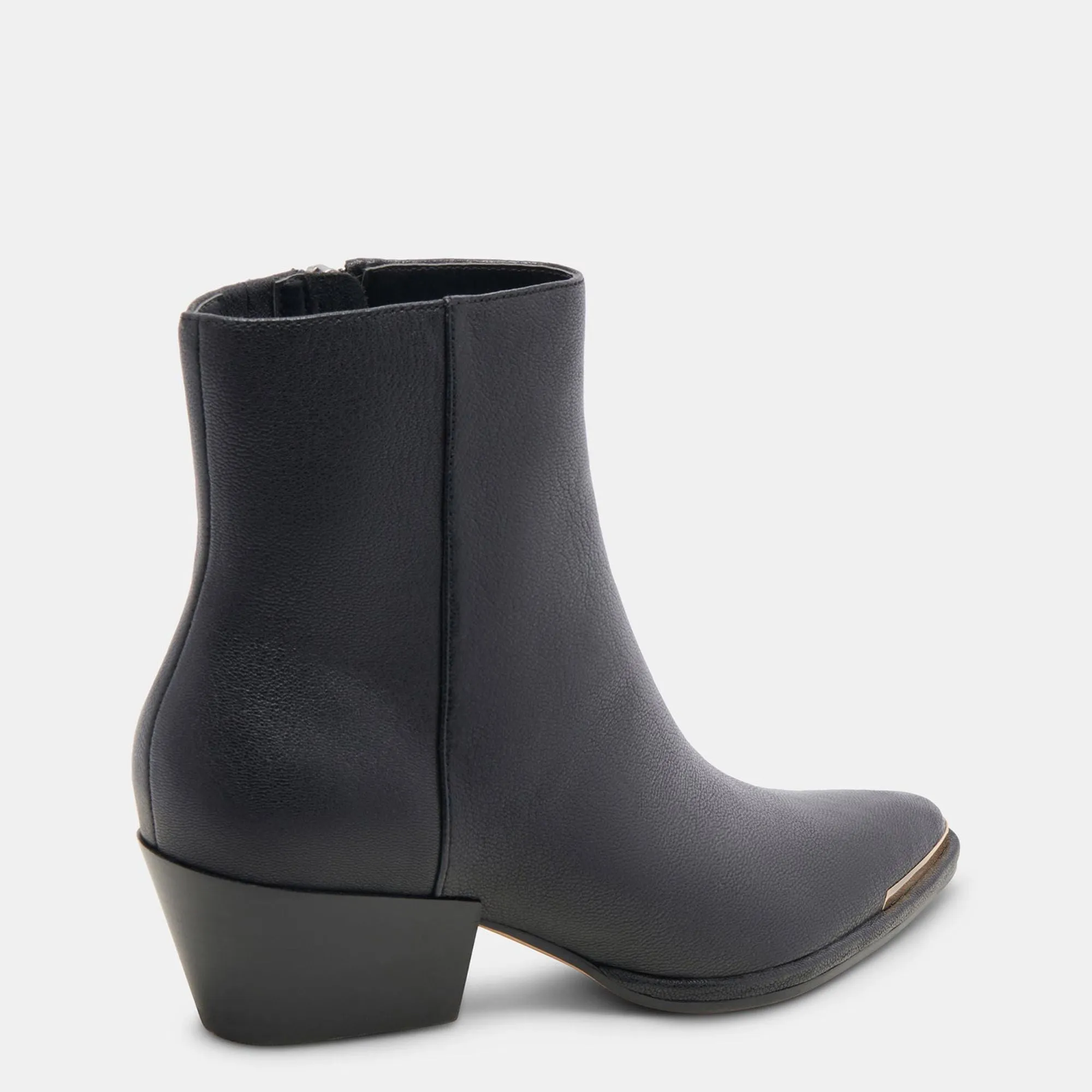 Nonah Wide Booties Black Leather