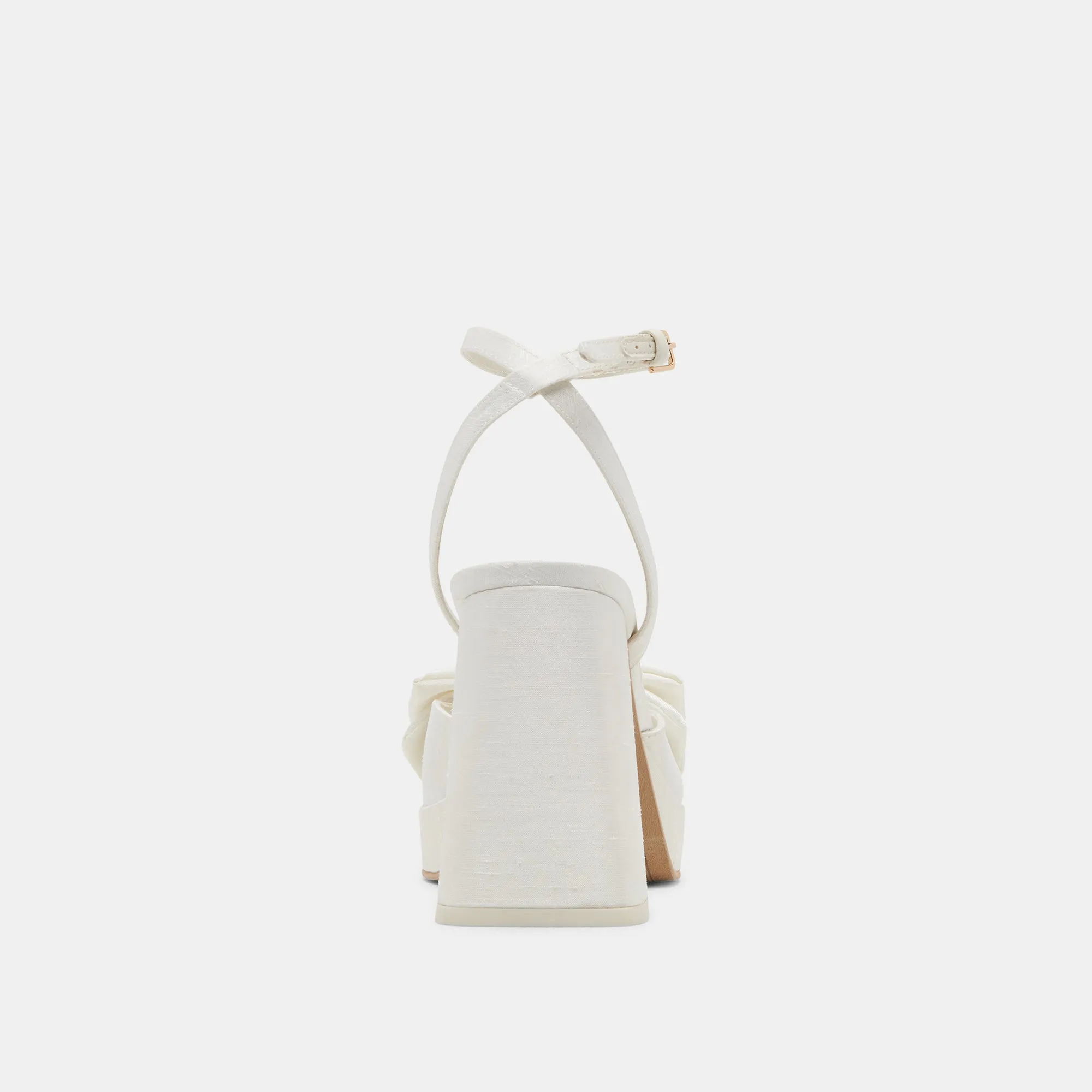 PATTON WIDE HEELS IVORY SATIN