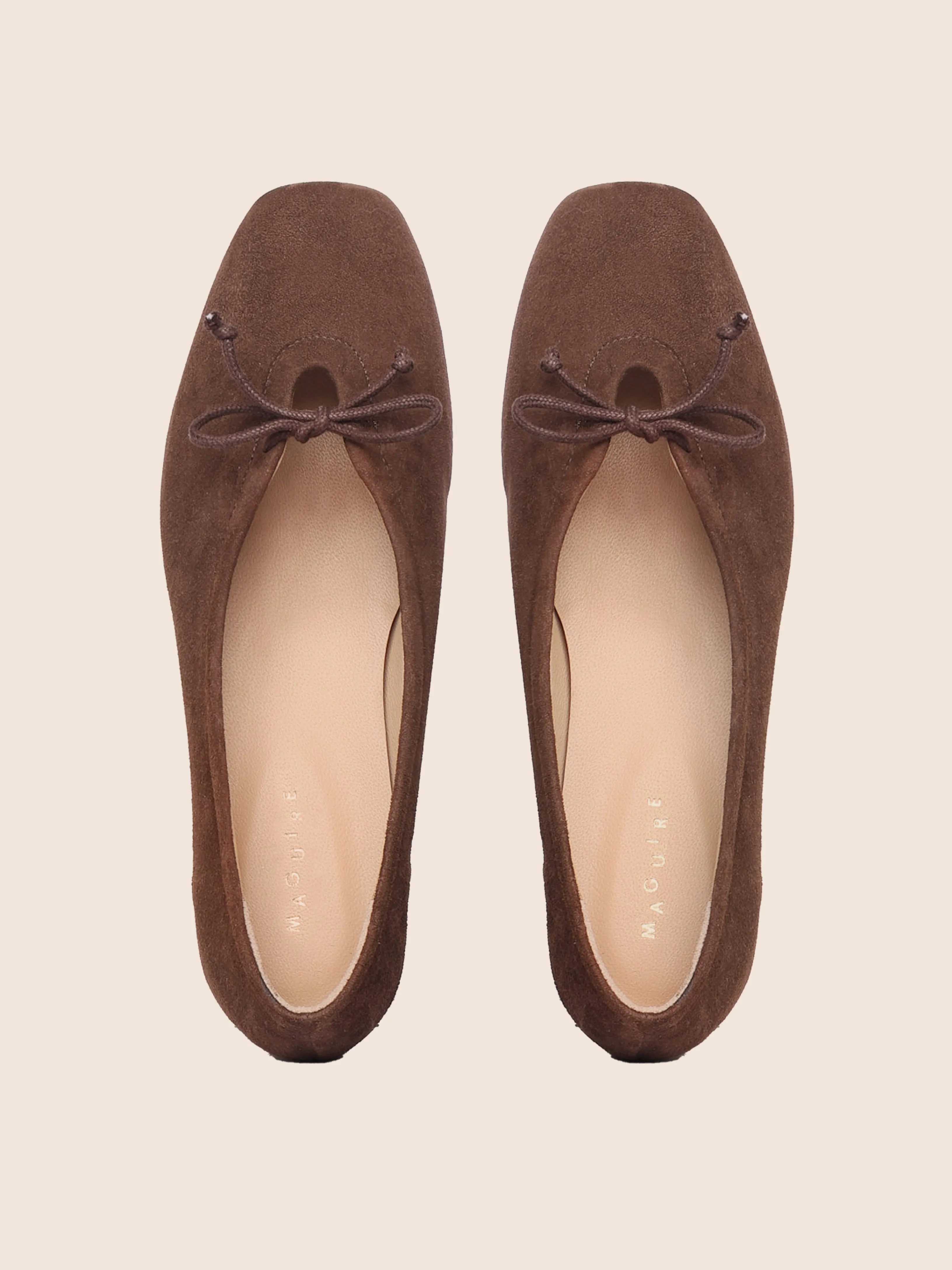 Prato Brown Suede Ballerina