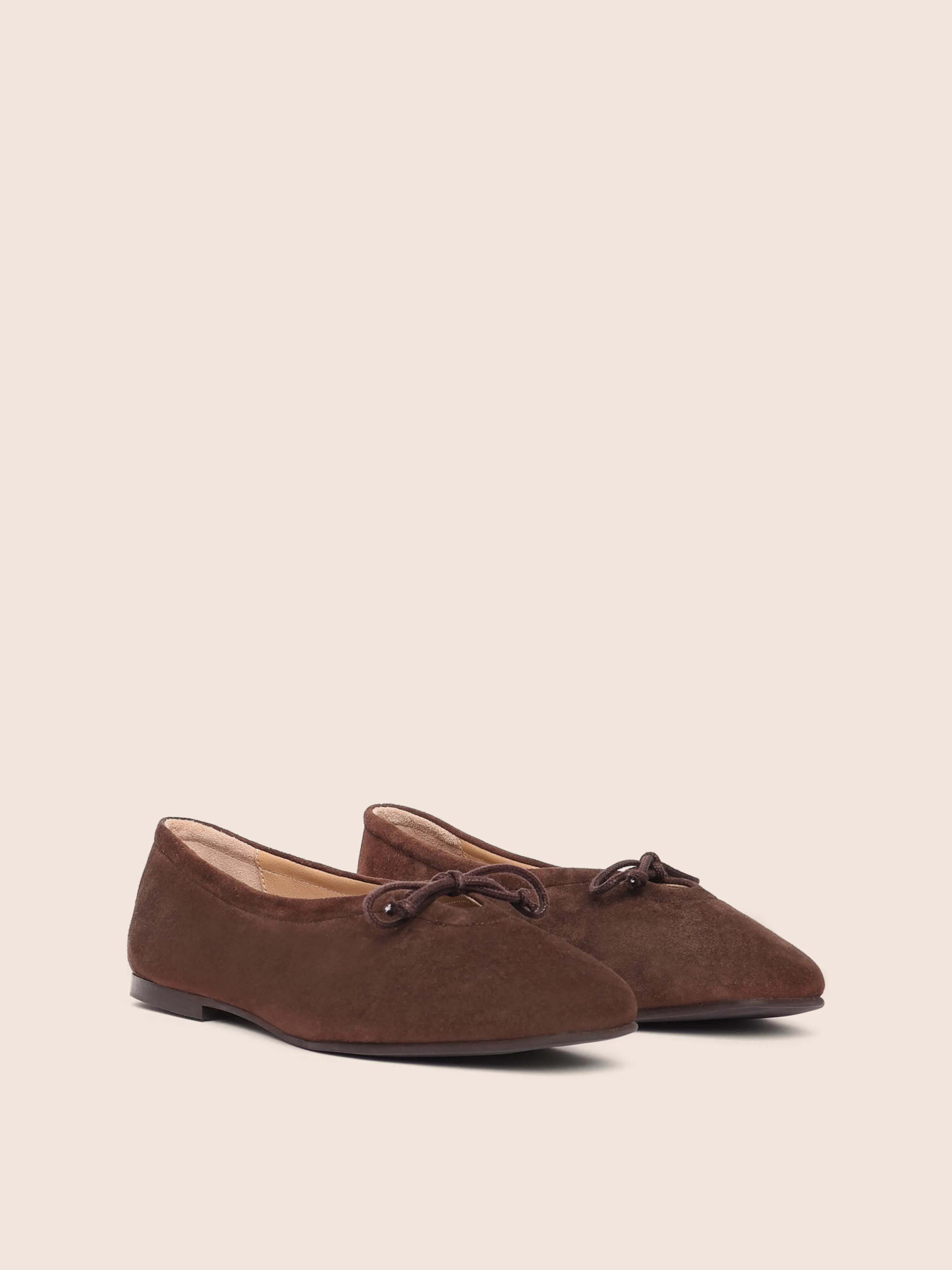 Prato Brown Suede Ballerina