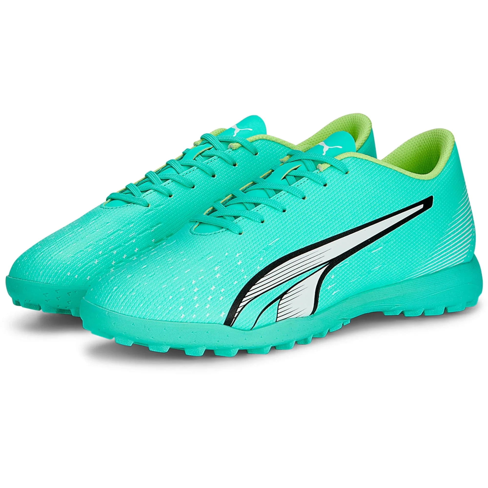 Puma Junior Ultra Play Turf Shoes - Peppermint-white-fast yellow