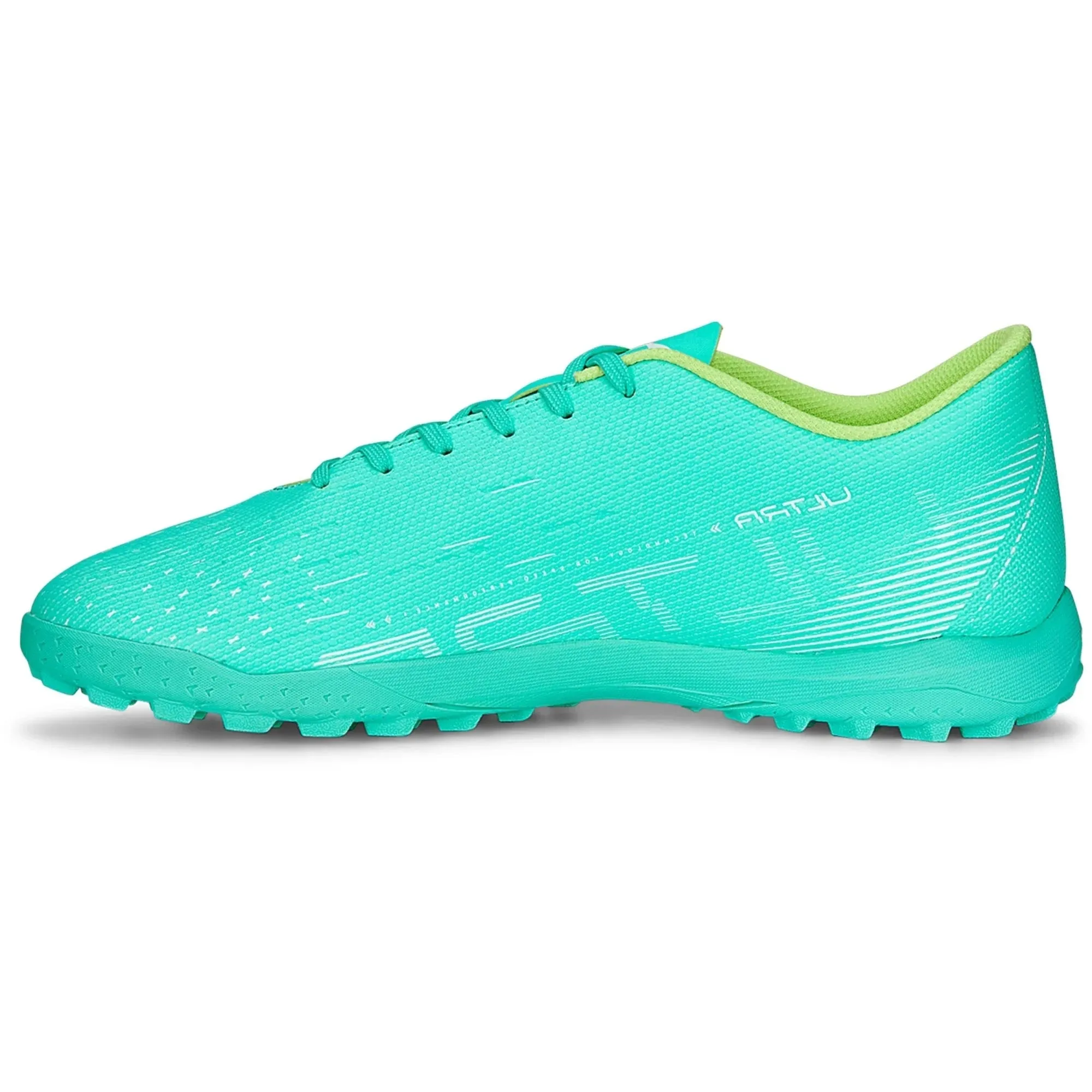 Puma Junior Ultra Play Turf Shoes - Peppermint-white-fast yellow
