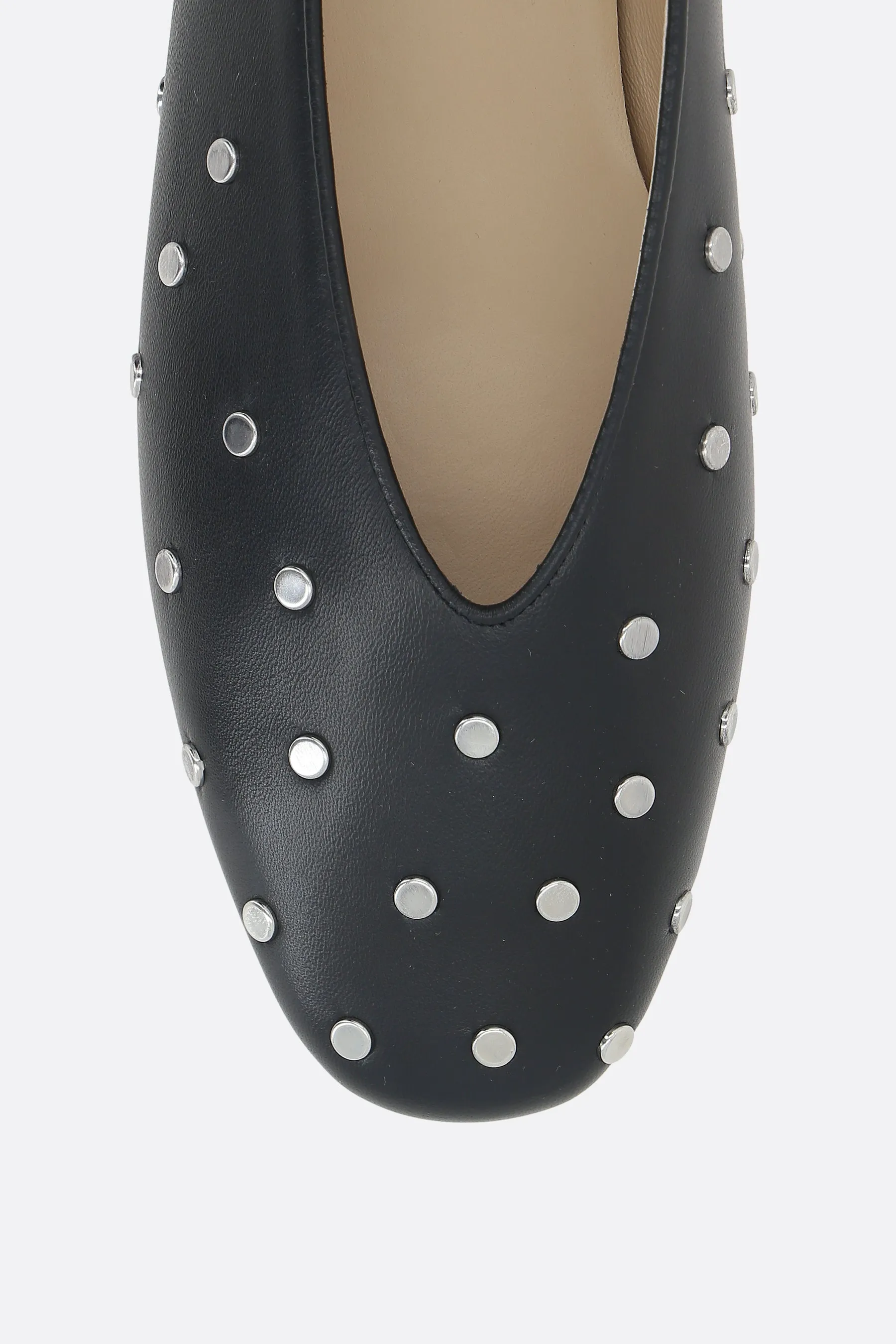 Regency slippers in studded leather