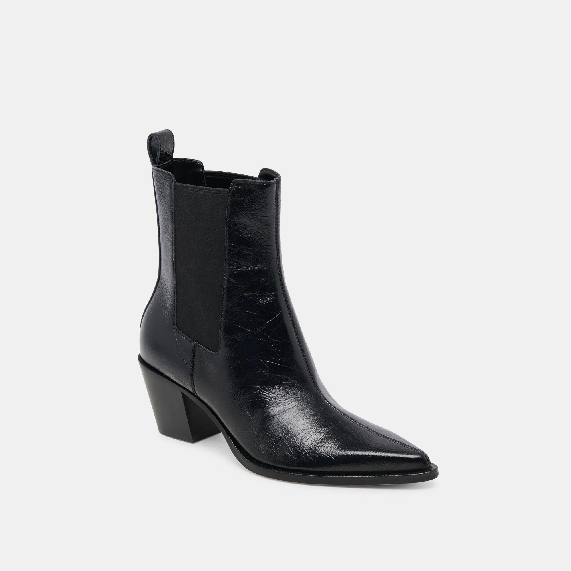 SHADIE H2O WIDE BOOTIES MIDNIGHT CRINKLE PATENT
