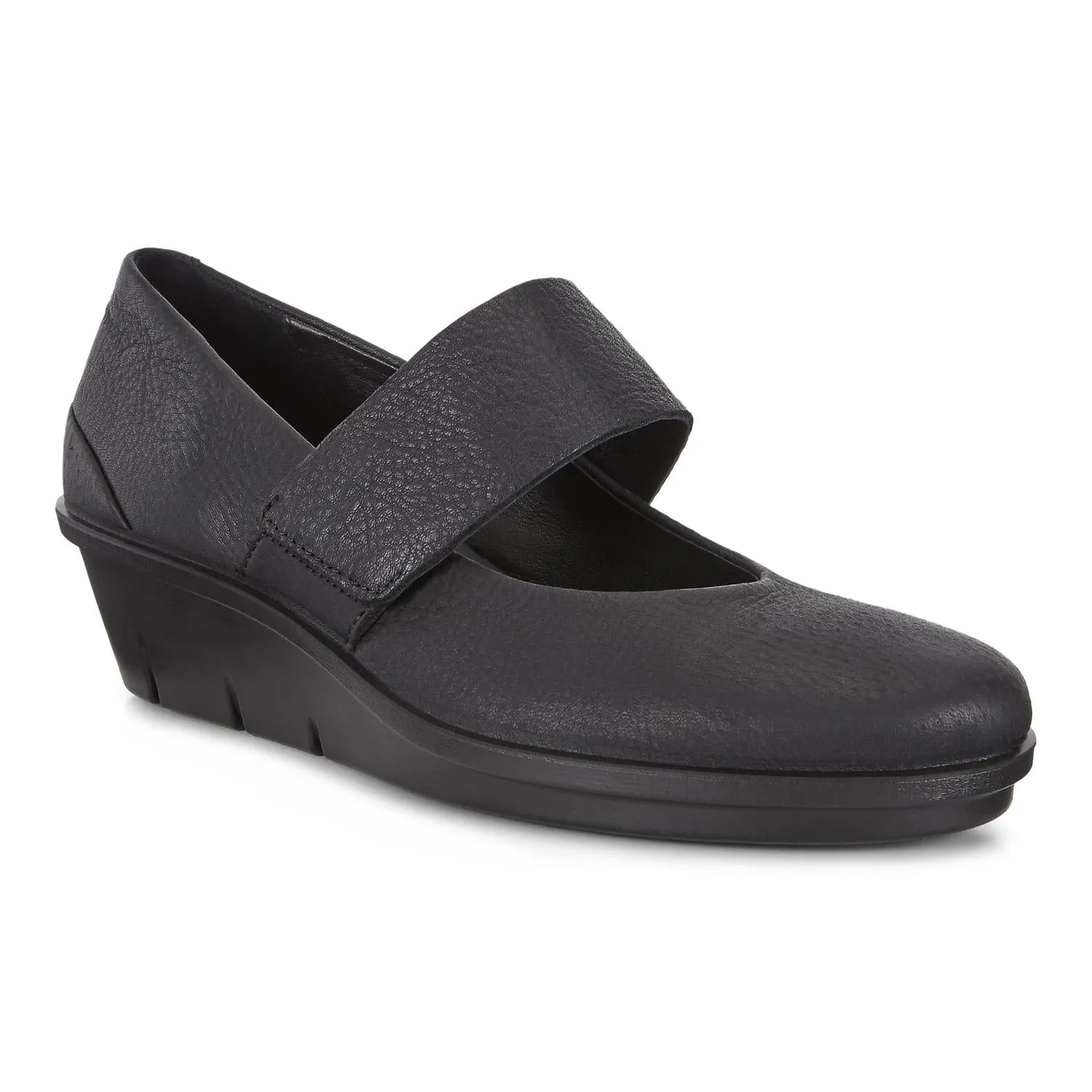 Skyler 45 Wedge Mary Jane Wedge In Black,quarry