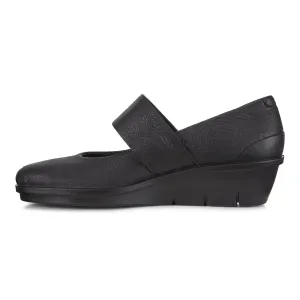 Skyler 45 Wedge Mary Jane Wedge In Black,quarry