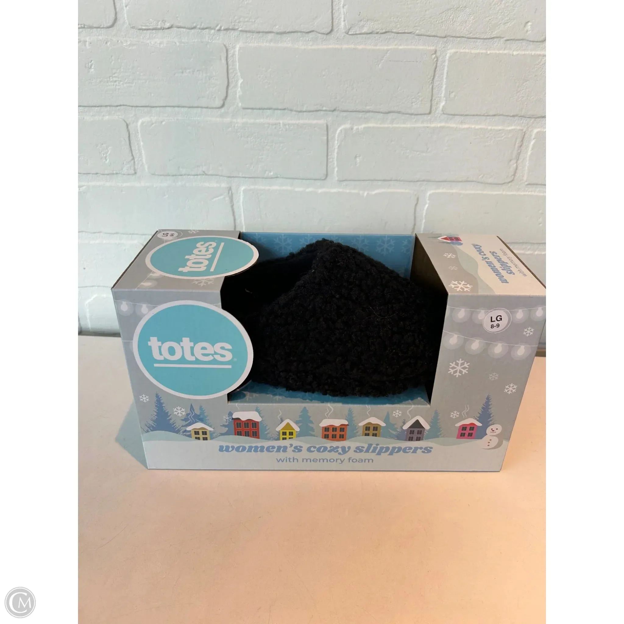 Slippers By Totes In Black