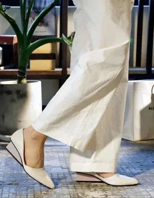 Square Wedge In Ivory/pink