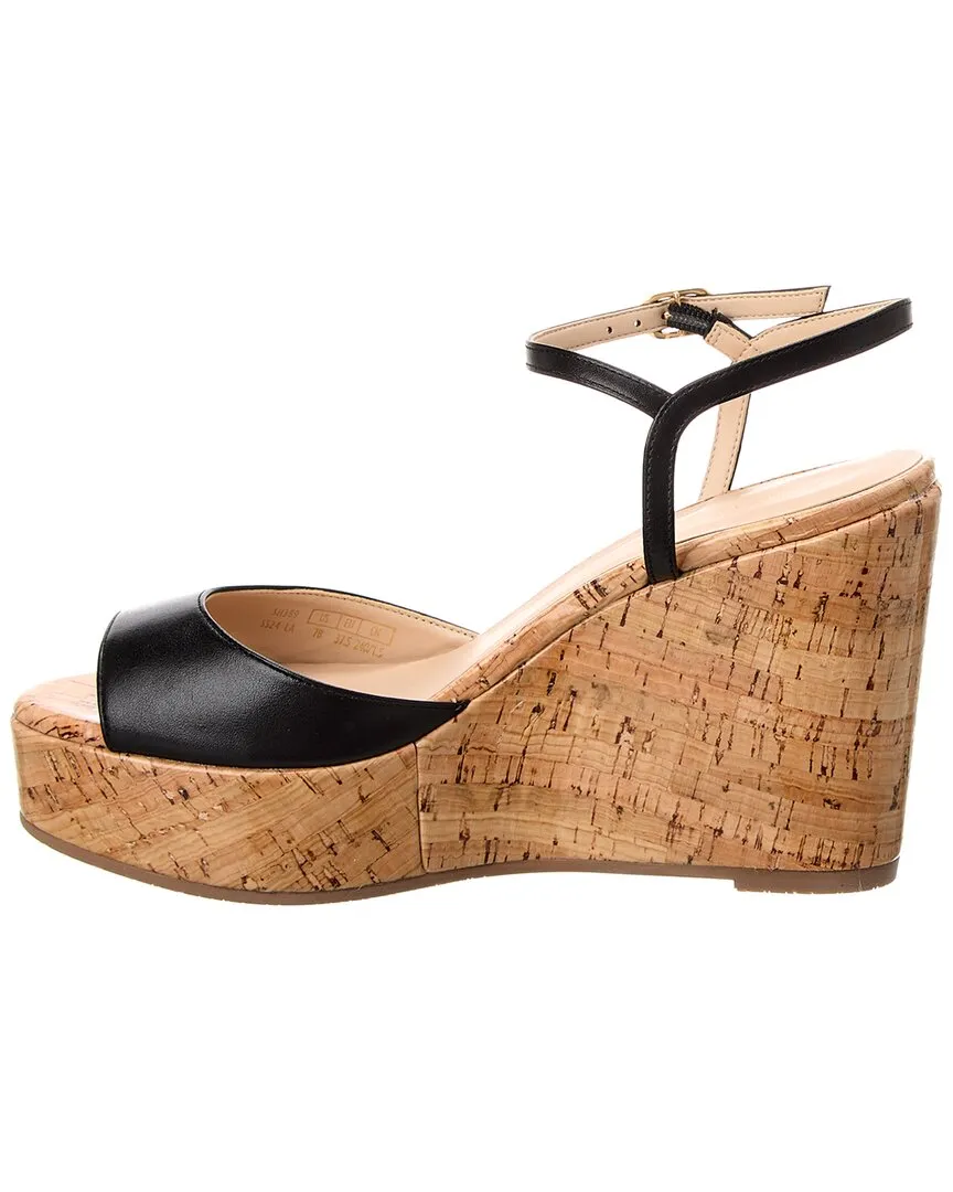 Stuart Weitzman Palmina Leather Wedge Sandal