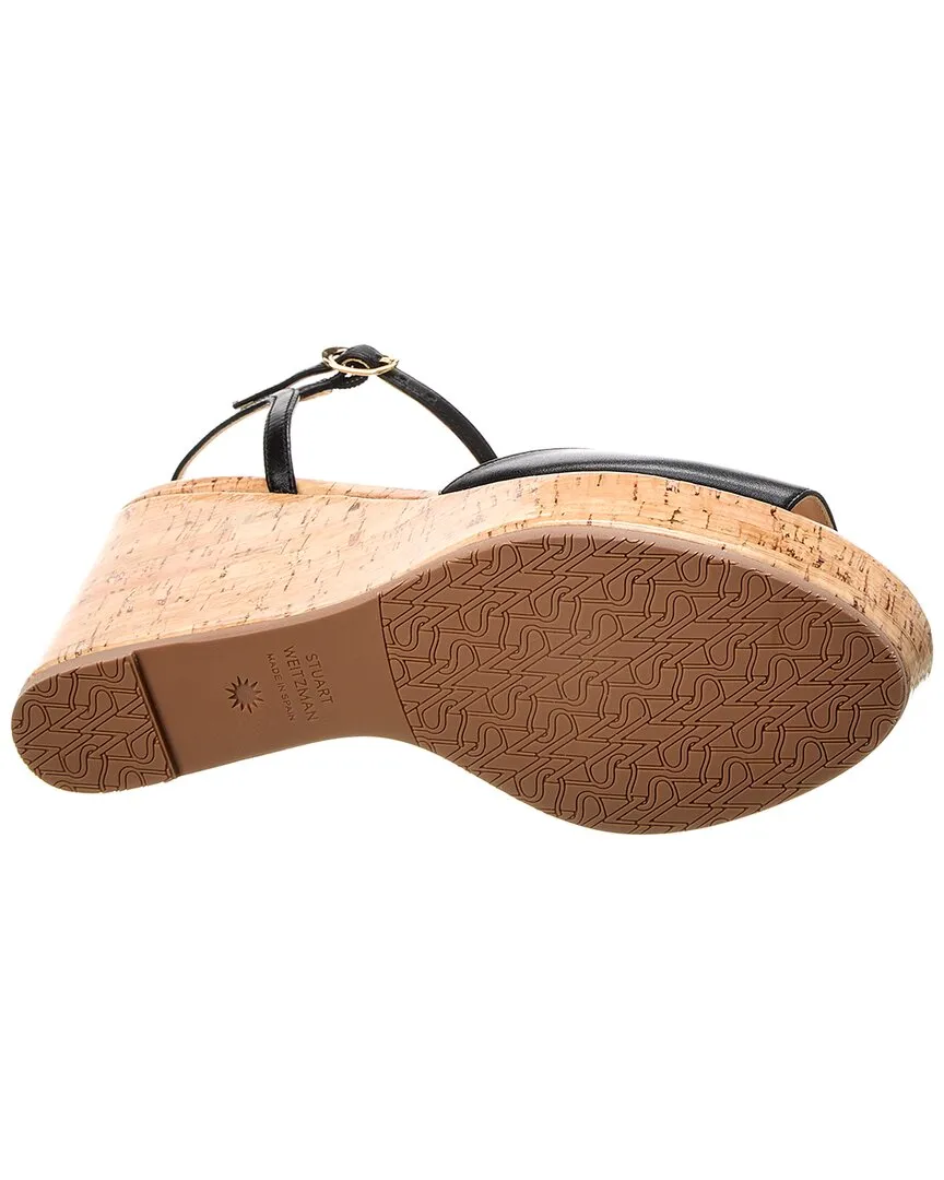 Stuart Weitzman Palmina Leather Wedge Sandal