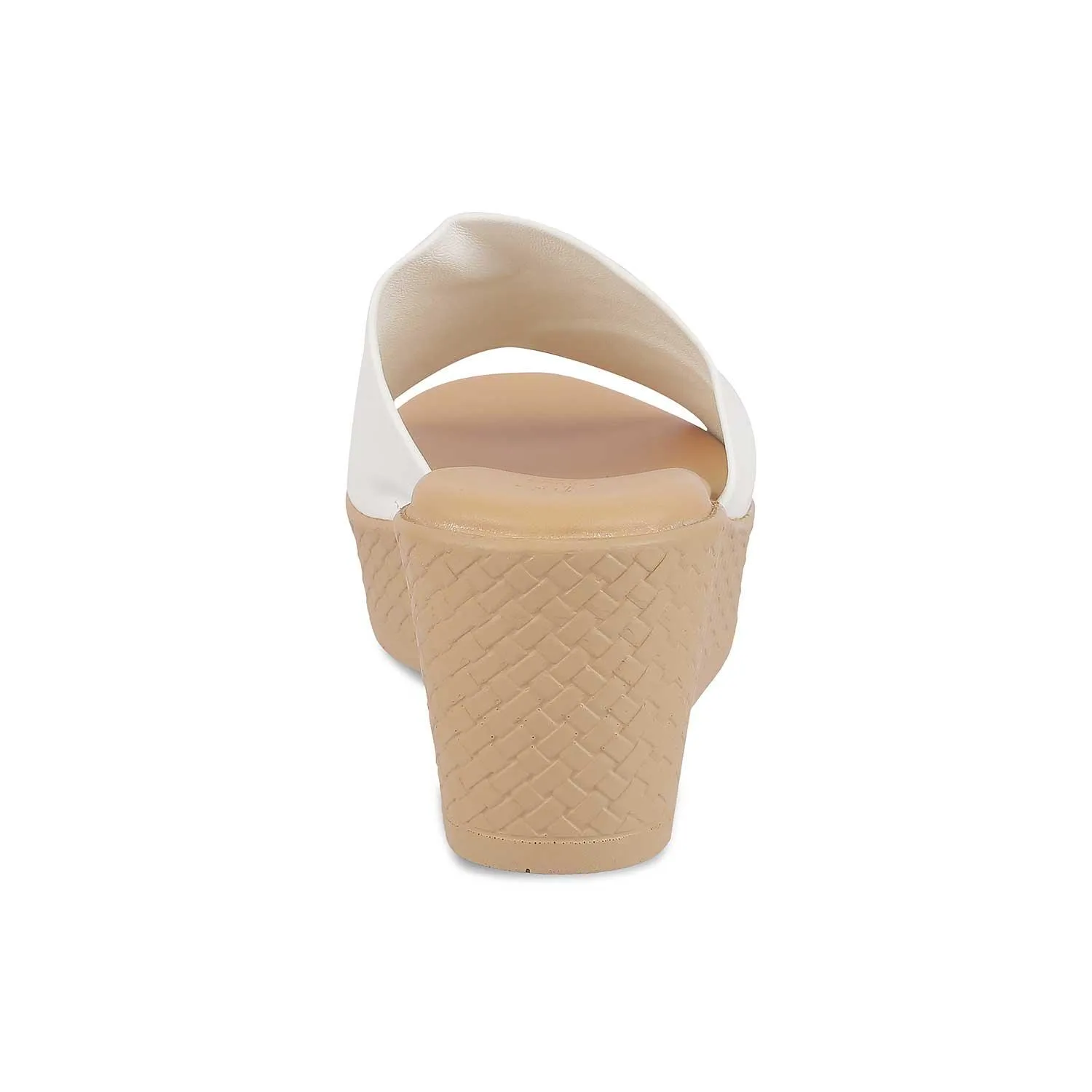 Tresmode Sedge White Women's Dress Wedge Sandals