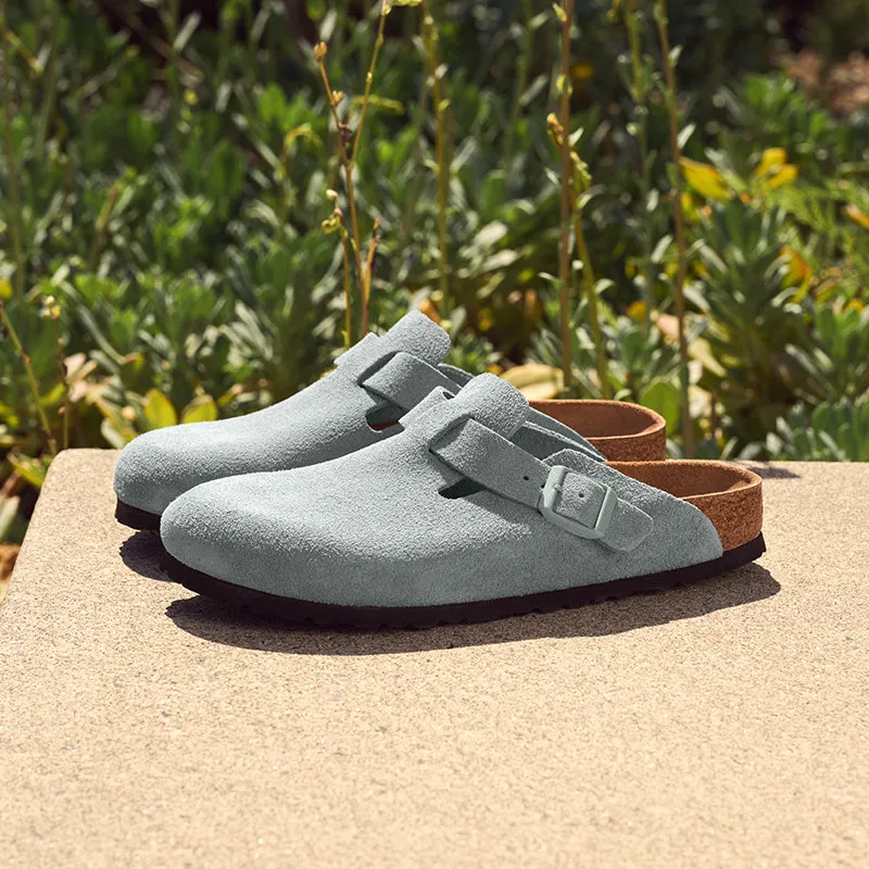 Women's Boston Soft Footbed Narrow Pure Sage Suede