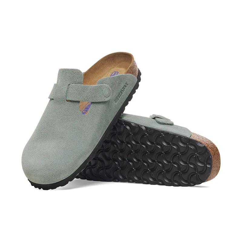 Women's Boston Soft Footbed Narrow Pure Sage Suede