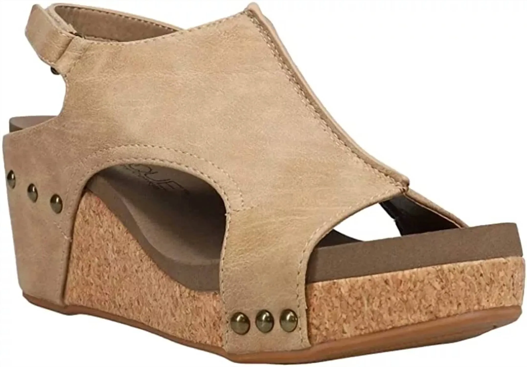 Women's Carley Wedge Sandal In Taupe Smooth