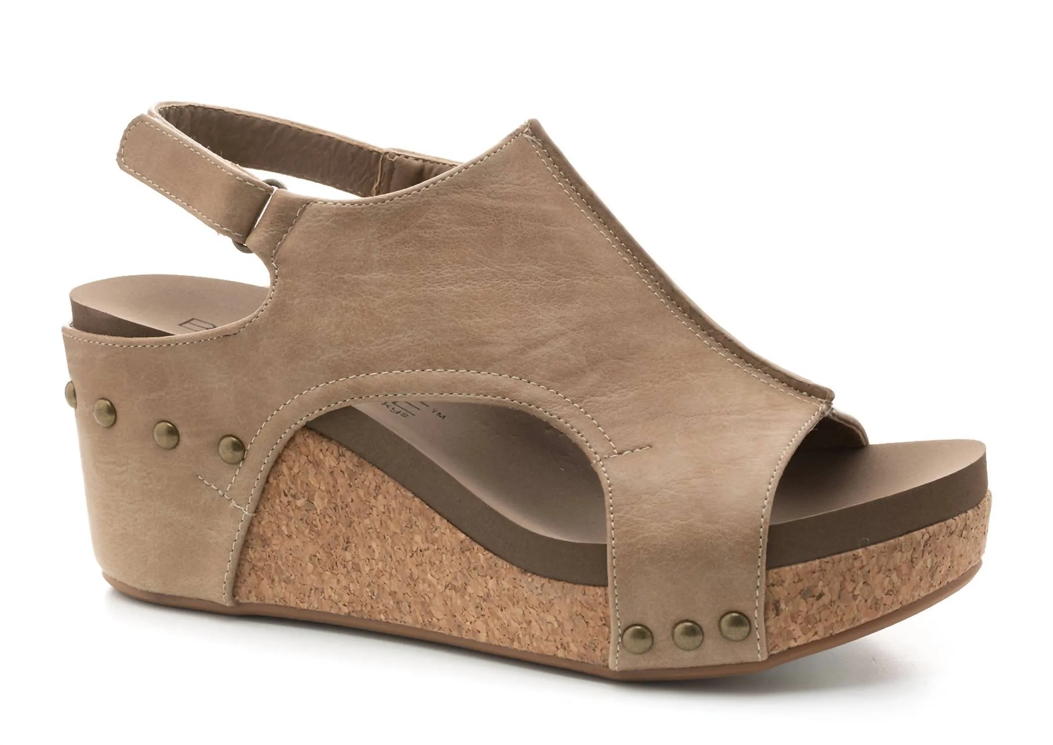 Women's Carley Wedge Sandal In Taupe Smooth
