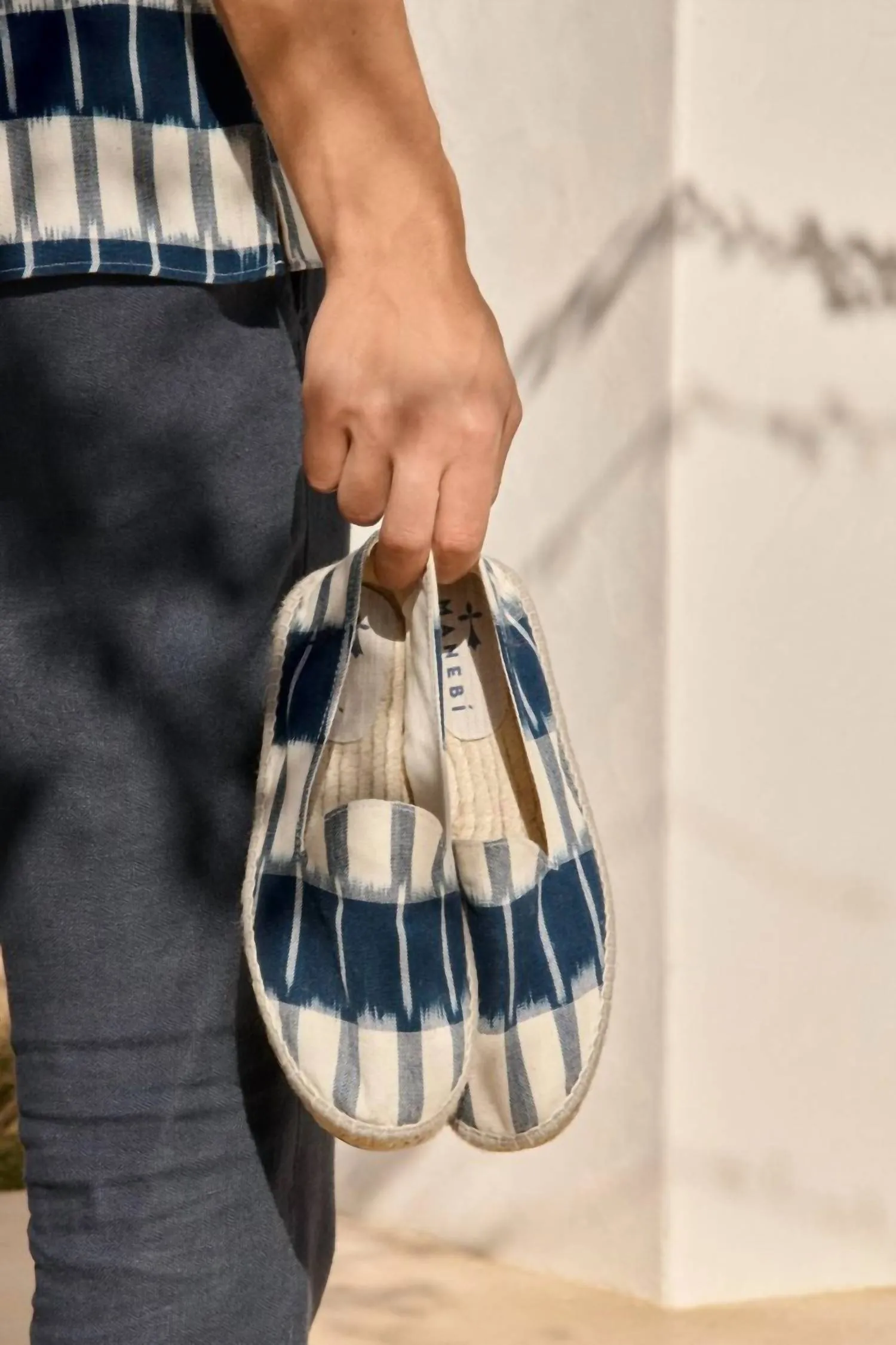Women's Dyed Cotton Espadrilles In Navy Blue/indigo