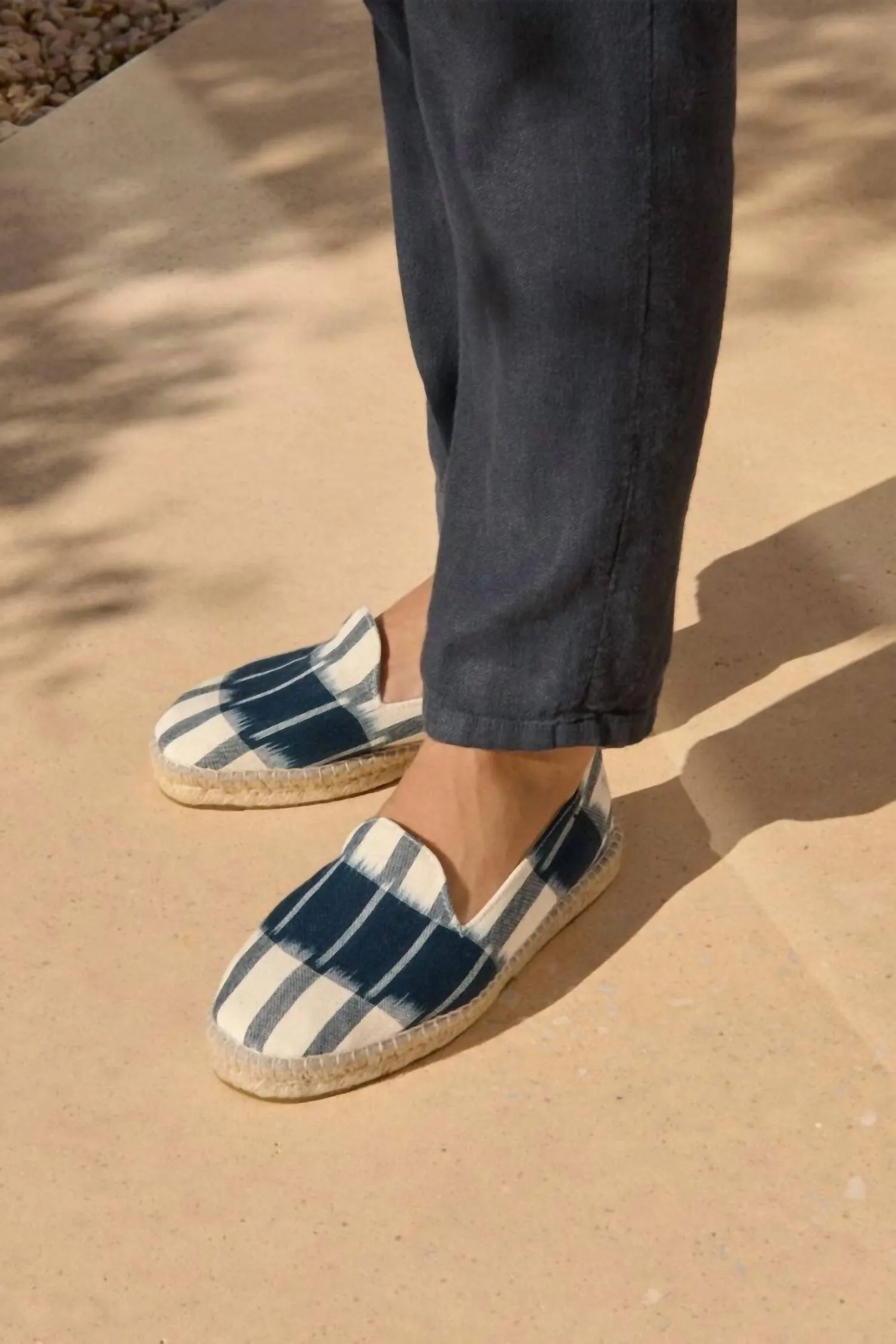 Women's Dyed Cotton Espadrilles In Navy Blue/indigo