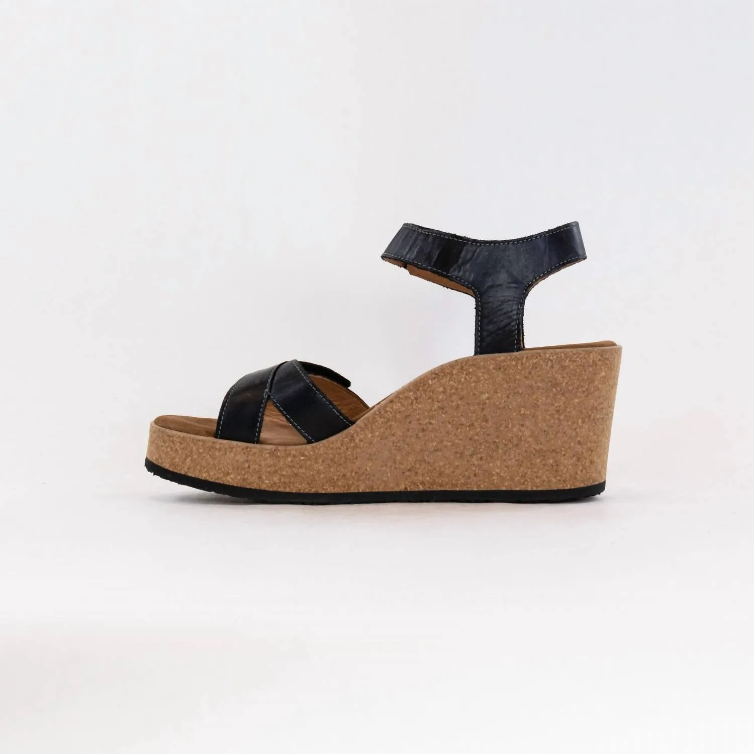 Women's Lexie Wedge Sandals In Black/metallic Silver/white