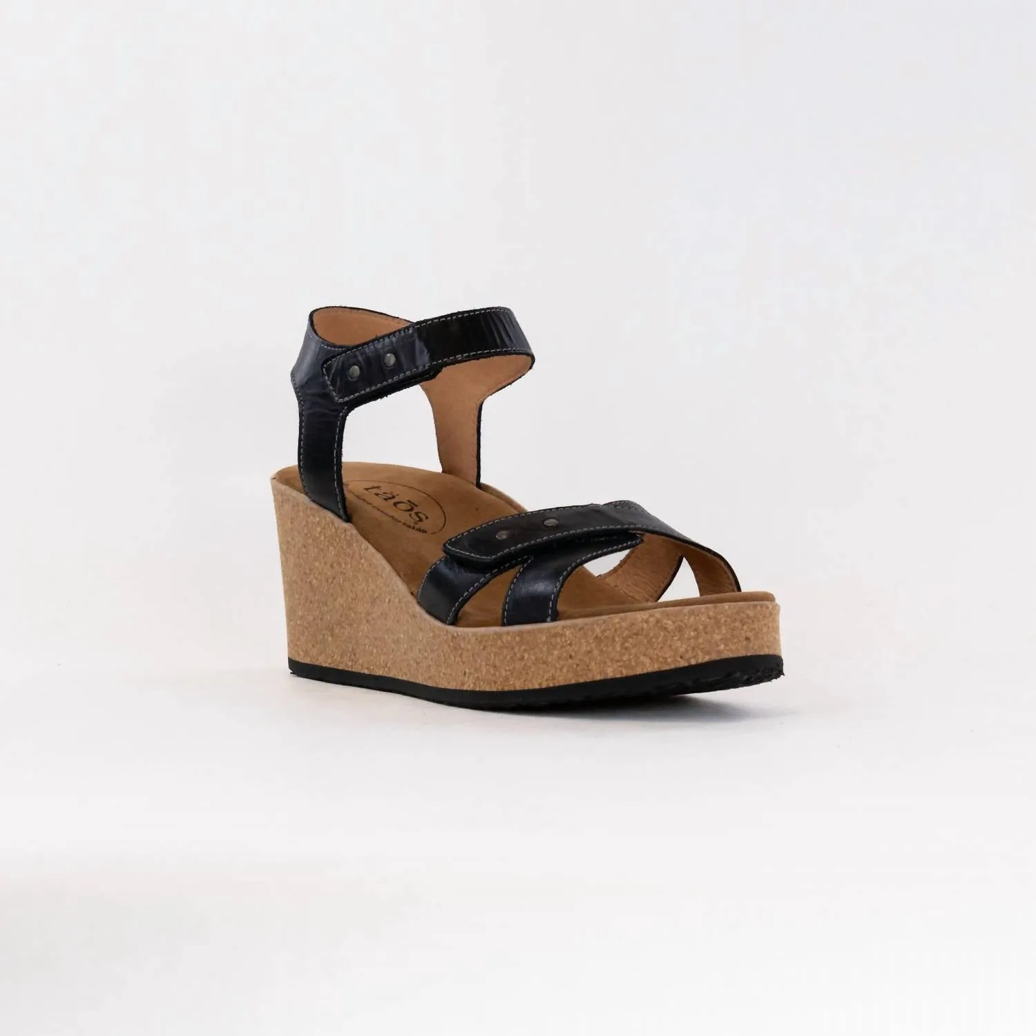 Women's Lexie Wedge Sandals In Black/metallic Silver/white