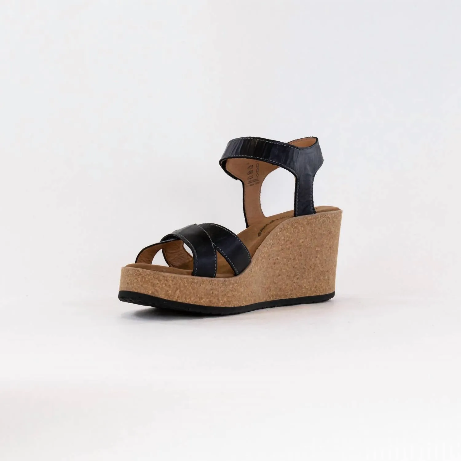 Women's Lexie Wedge Sandals In Black/metallic Silver/white