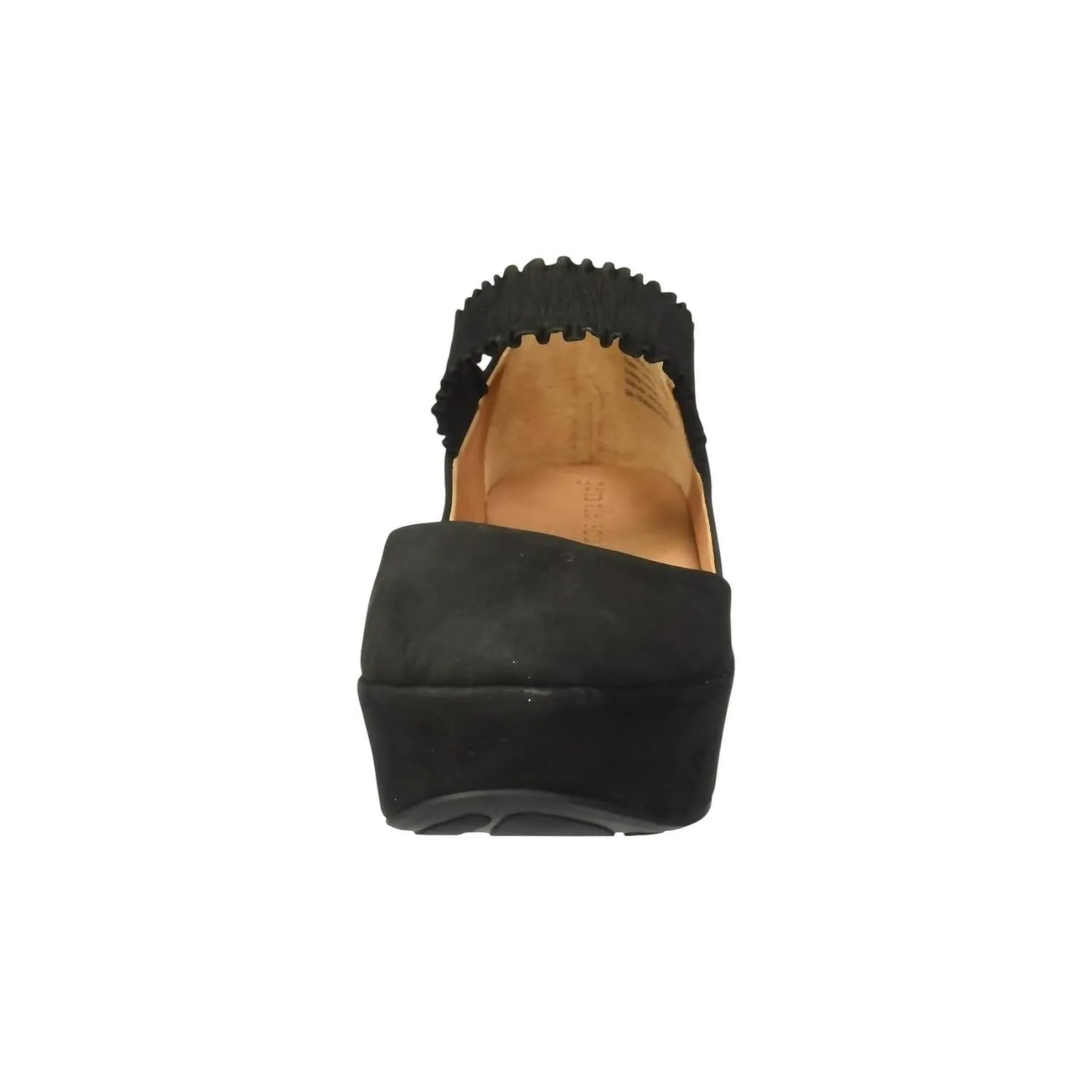 Women's Nyssa Ruffle Strap Wedge In Black