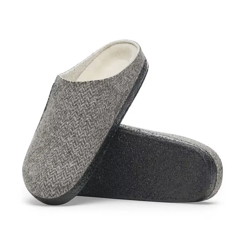 Women's Zermatt Shearling Narrow Herringbone Gray/Natural Wool