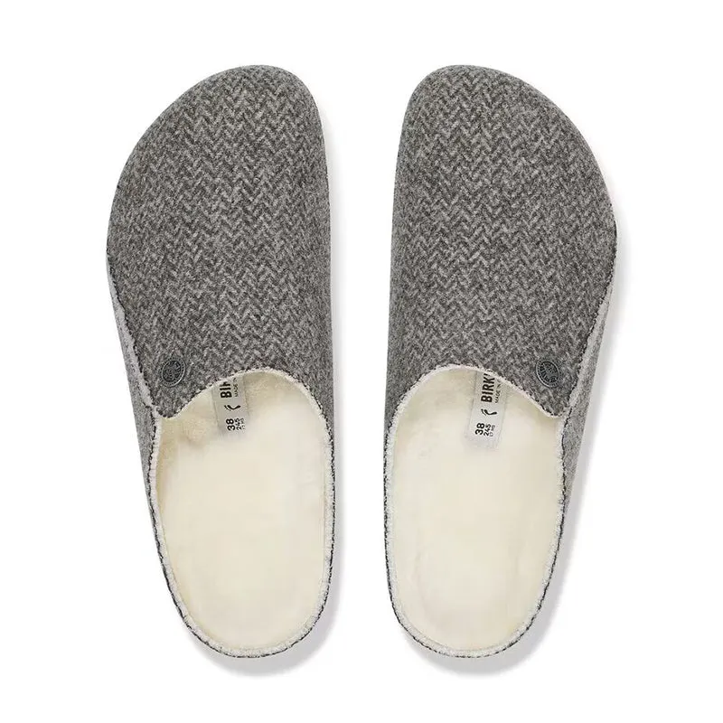 Women's Zermatt Shearling Narrow Herringbone Gray/Natural Wool