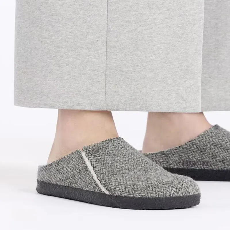 Women's Zermatt Shearling Narrow Herringbone Gray/Natural Wool